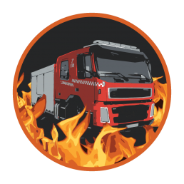 fire truck. illustration.